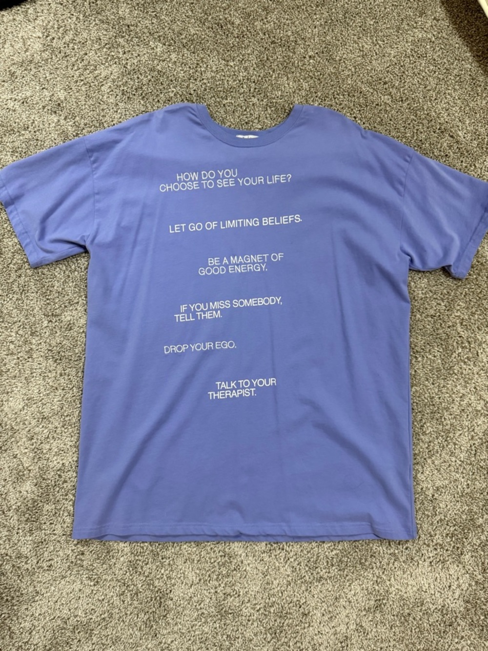 The Mayfair Group Purple Graphic Tee - Inspirational Text